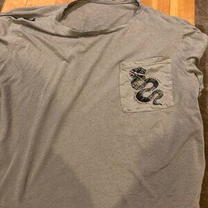 Official Taylor Swift Reputation Olive Green Snake tee t-shirt cotton Size XXL